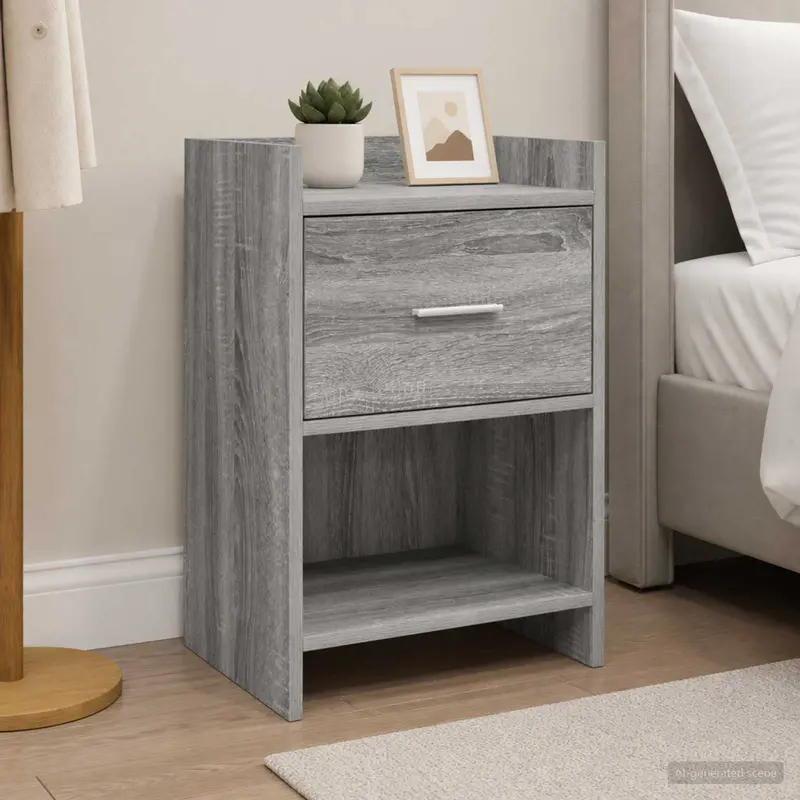 Vidaxl nachtkastjes grijs sonoma 40 x 30 x 60 cm bewerkt hout