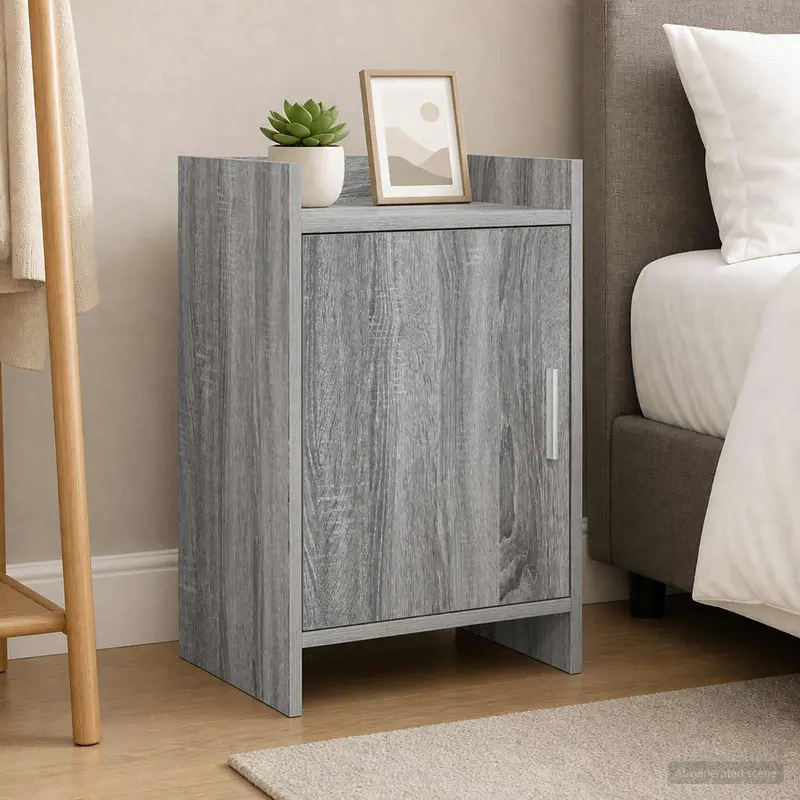 Vidaxl nachtkastjes grijs sonoma 40 x 30 x 60 cm bewerkt hout