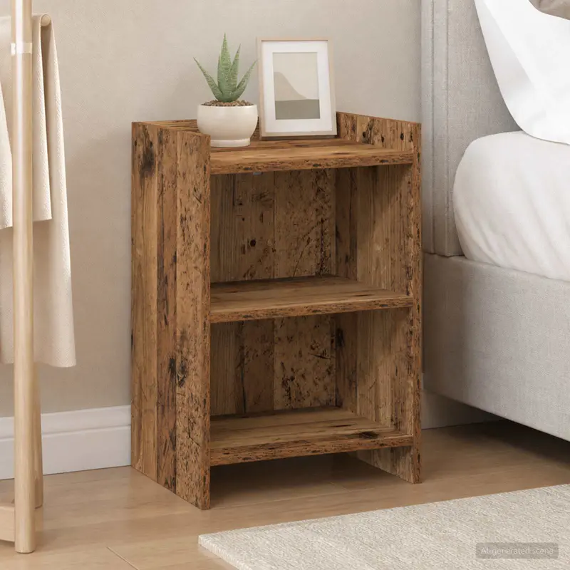 Vidaxl nachtkastjes oud hout 40 x 30 x 60 cm bewerkt hout