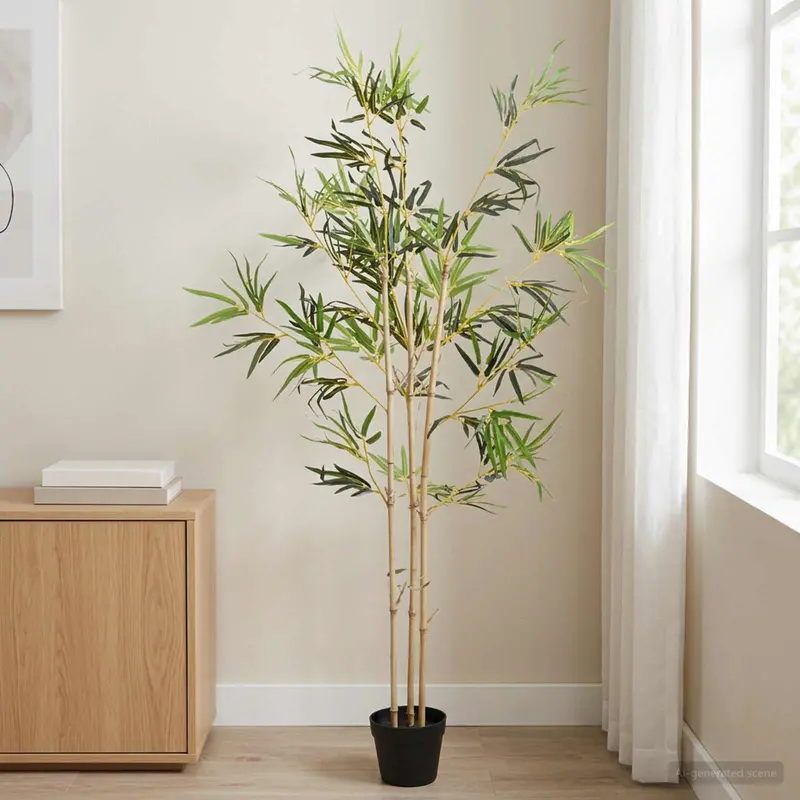 Vidaxl nepp bambo boom groen 55 x 16 x 150 cm stof en bamboe