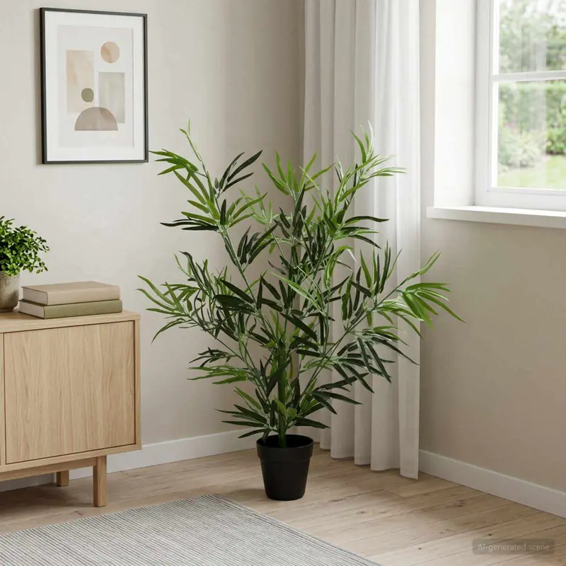 Vidaxl nepp bambo boom groen 90 x 14 x 80 cm stof en bamboe