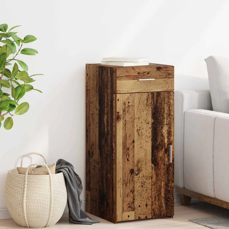 Vidaxl opbergkast oud hout 40 x 42,5 x 93 cm bewerkt hout