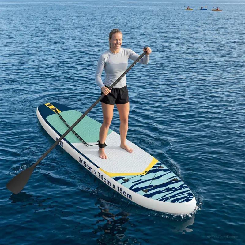 Vidaxl opblaasbaar stand up paddle board apex 305 x 76 x 15 cm blauw