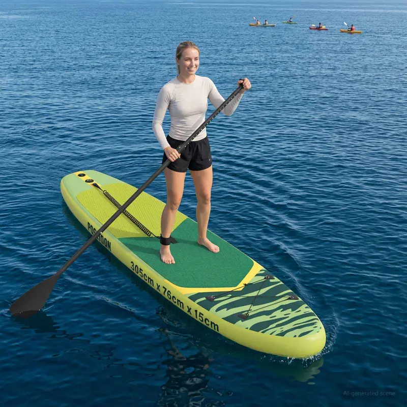 Vidaxl opblaasbaar stand up paddle board poseidon 305 x 76 x 15 cm