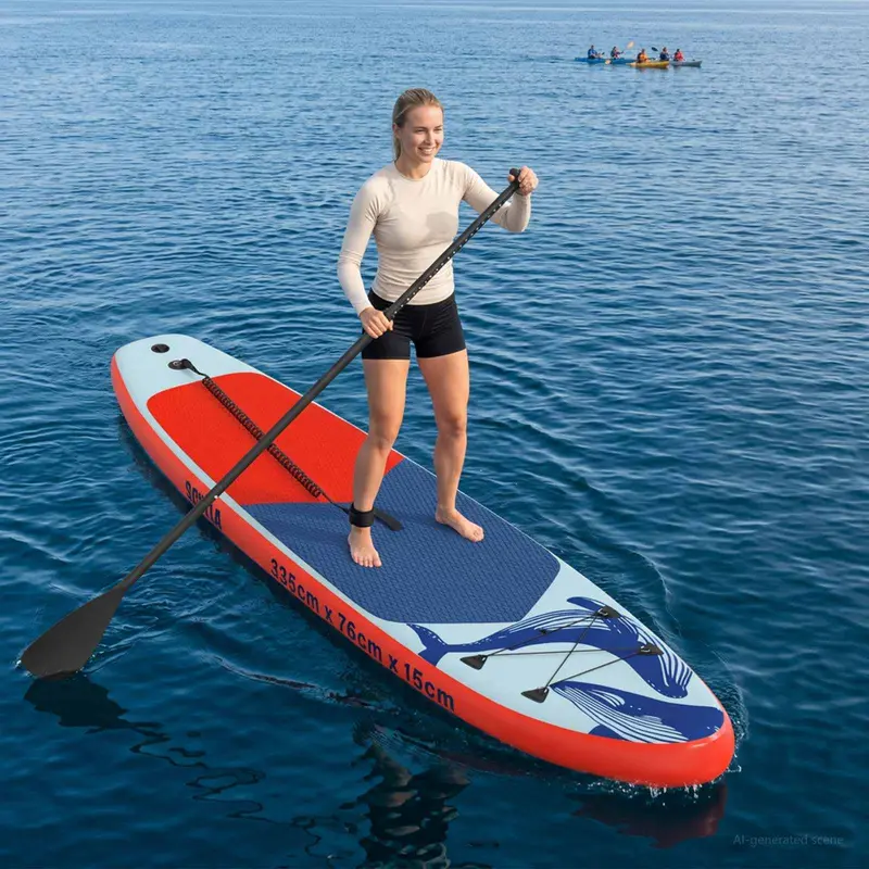 Vidaxl opblaasbaar stand up paddle board scylla 335 x 76 x 15 cm blauw