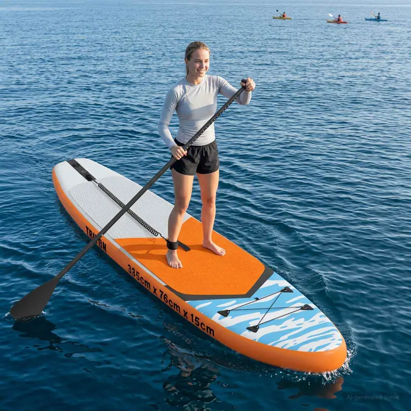 Vidaxl opblaasbaar stand up paddle board triton 335 x 76 x 15 cm blauw