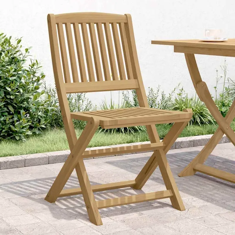 Vidaxl opklapbare stoelen, 2 stuks, 57x48,5x90 cm, massief acaciahout