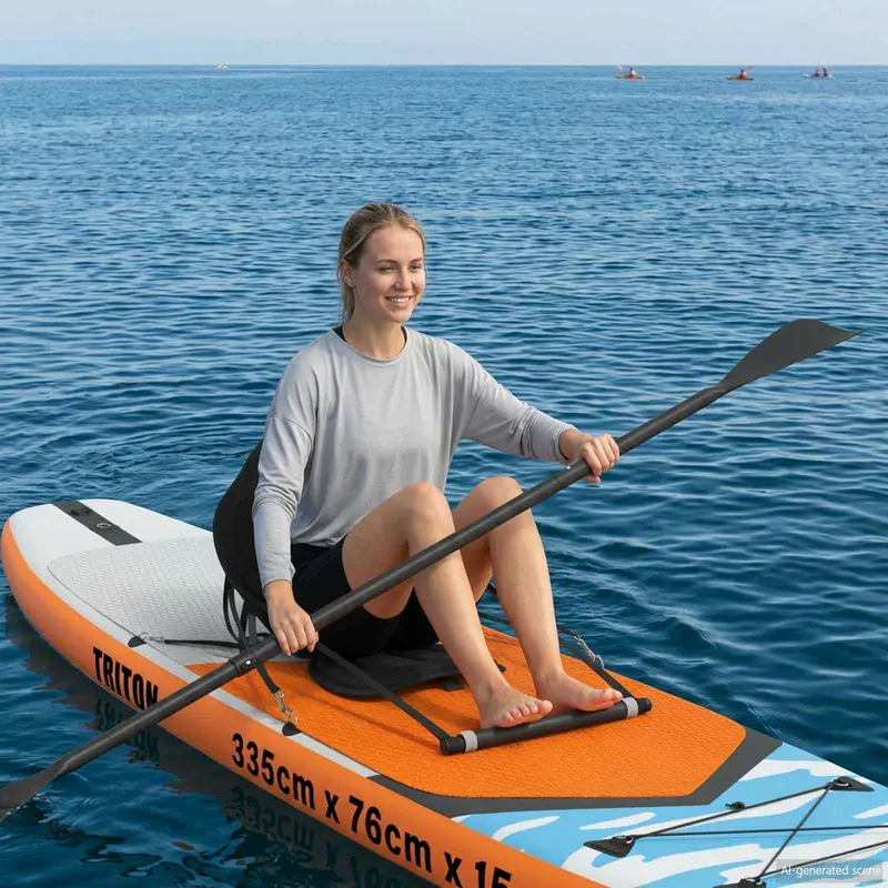 Vidaxl paddle board zitting 52 x 31 x 45 cm lyocell zwart