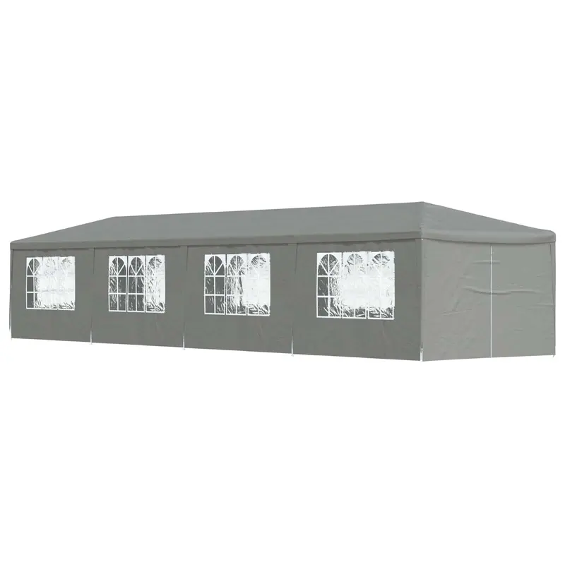 Vidaxl partytent 1200 x 300 x 255 cm lichtgrijs pe en staal