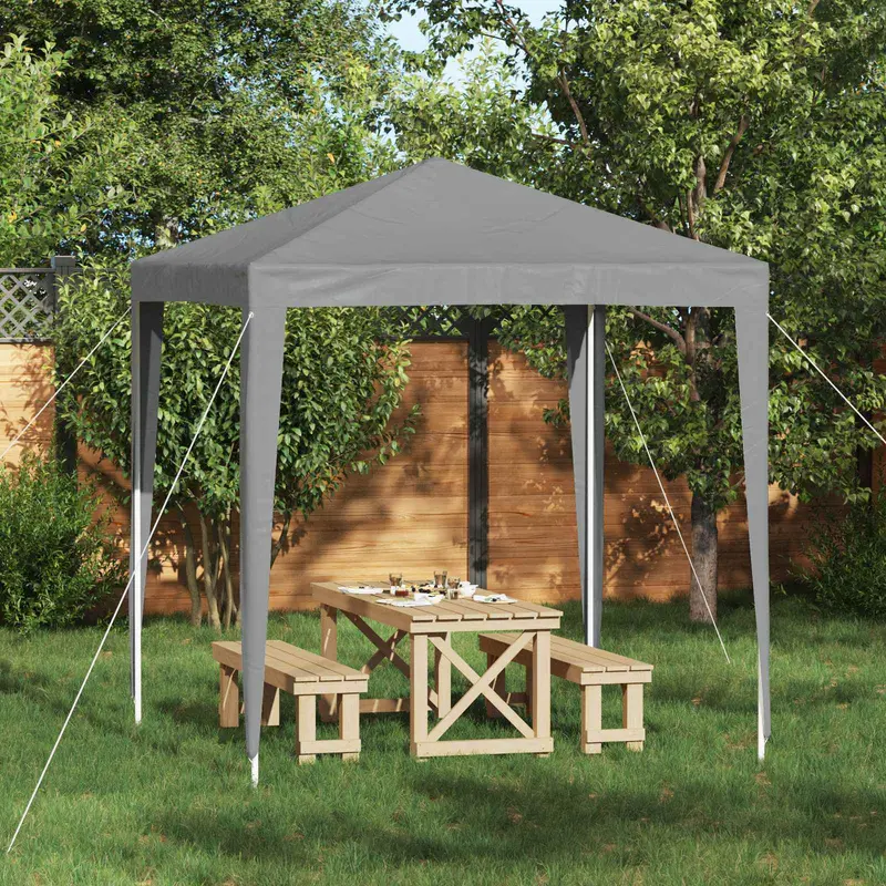 Vidaxl partytent 200 x 200 x 240 cm lichtgrijs pe en staal