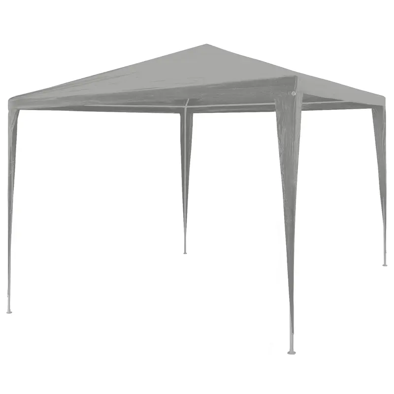 Vidaxl partytent lichtgrijs 300 x 300 x 255 cm pe en staal