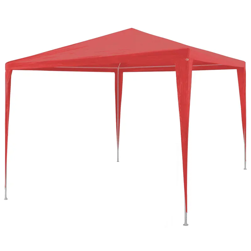 Vidaxl partytent rood 300 x 300 x 255 cm pe en staal
