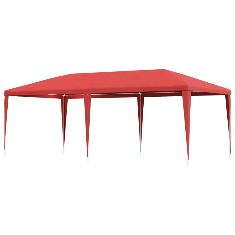 Vidaxl partytent rood 600 x 300 x 255 cm pe en staal