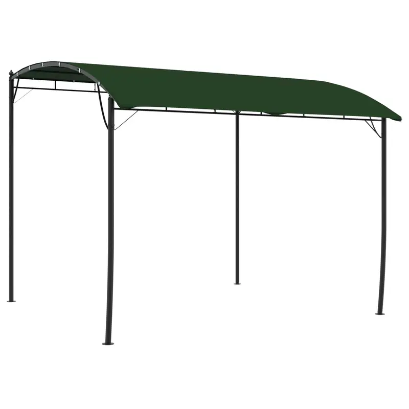 Vidaxl paviljoen 3 x 3 x 2,55 m groen gepoedercoat staal en stof
