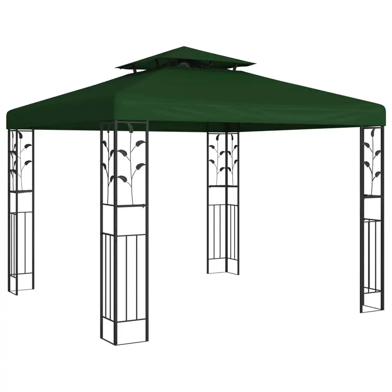 Vidaxl paviljoen 3 x 3 x 2,68 m groen polyester en staal
