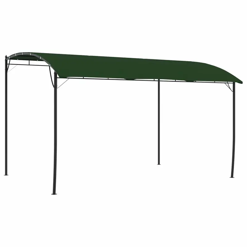 Vidaxl paviljoen 4 x 3 x 2,55 m groen gepoedercoat staal en stof