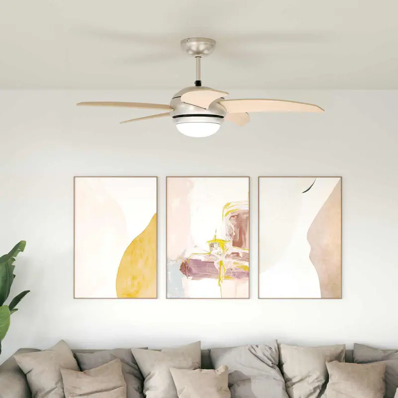 Vidaxl plafondventilator met licht en afstandsbediening ø 110 cm