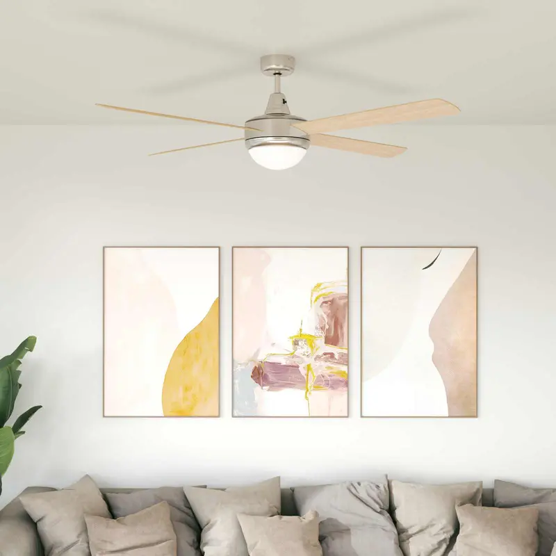 Vidaxl plafondventilator met licht en afstandsbediening ø 130 cm