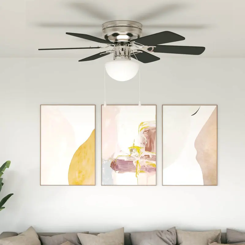 Vidaxl plafondventilator met licht ø 82 cm zwart