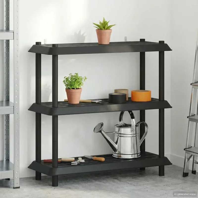Vidaxl plankenunit 3-laags 100 x 40 x 96 cm pp antracietkleurig