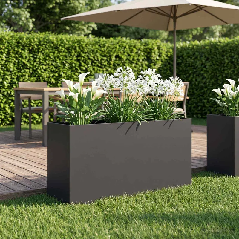 Vidaxl plantenbak zwart 100 x 30 x 40 cm koudgewalst staal