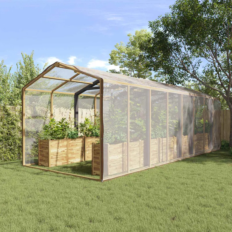 Vidaxl plantenhoes doorzichtig 6 x 6 m pe