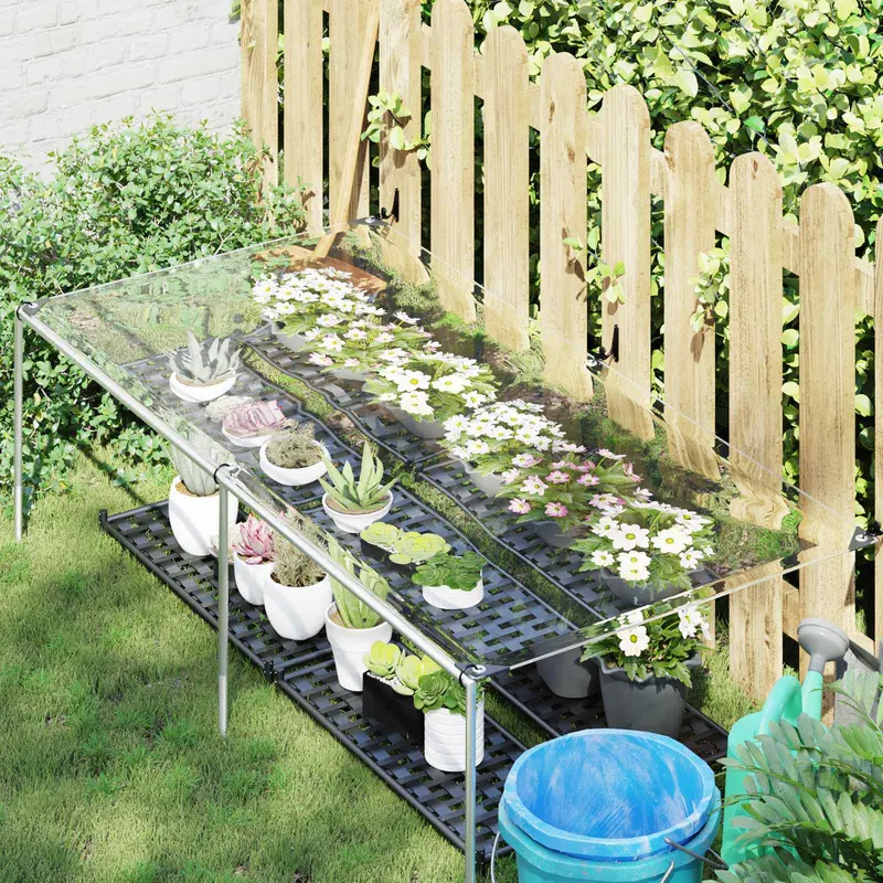 Vidaxl plantenhoes transparant 1 x 2 m pvc