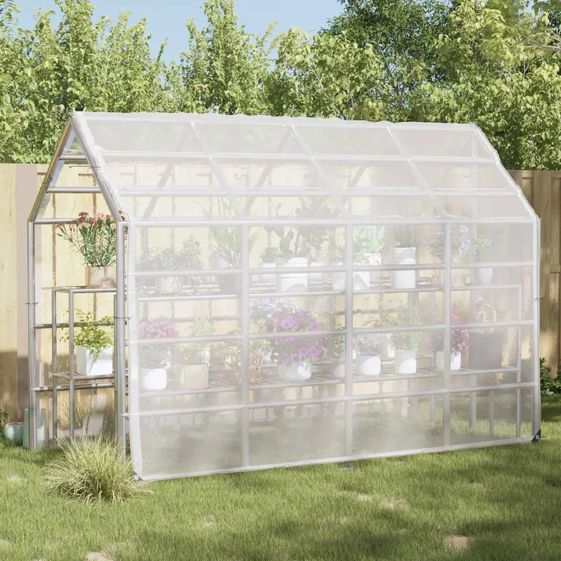 Vidaxl plantenhoes transparant 3 x 4 m pe