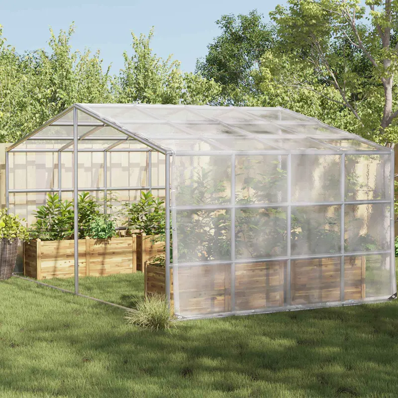 Vidaxl plantenhoes transparant 4 x 5 m pe