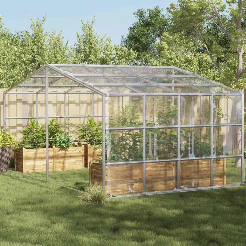 Vidaxl plantenhoes transparant 5 x 10 m pvc