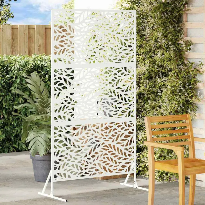 Vidaxl privacyscherm 100 x 50 x 180 cm staal wit