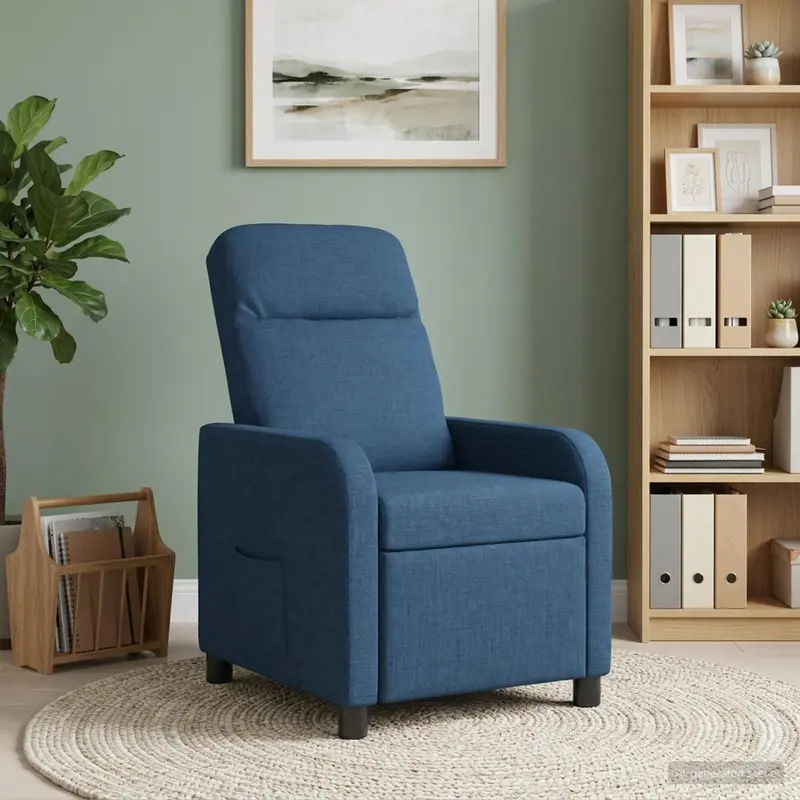 Vidaxl relaxfauteuil blauw stof