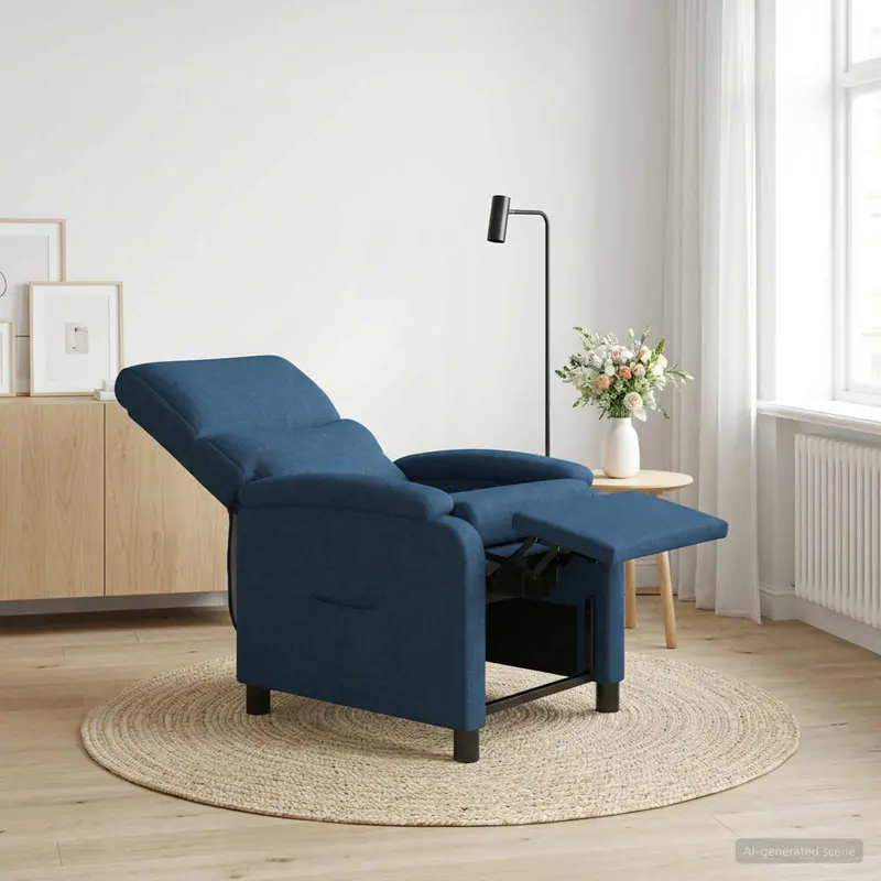 Vidaxl relaxfauteuil blauw stof