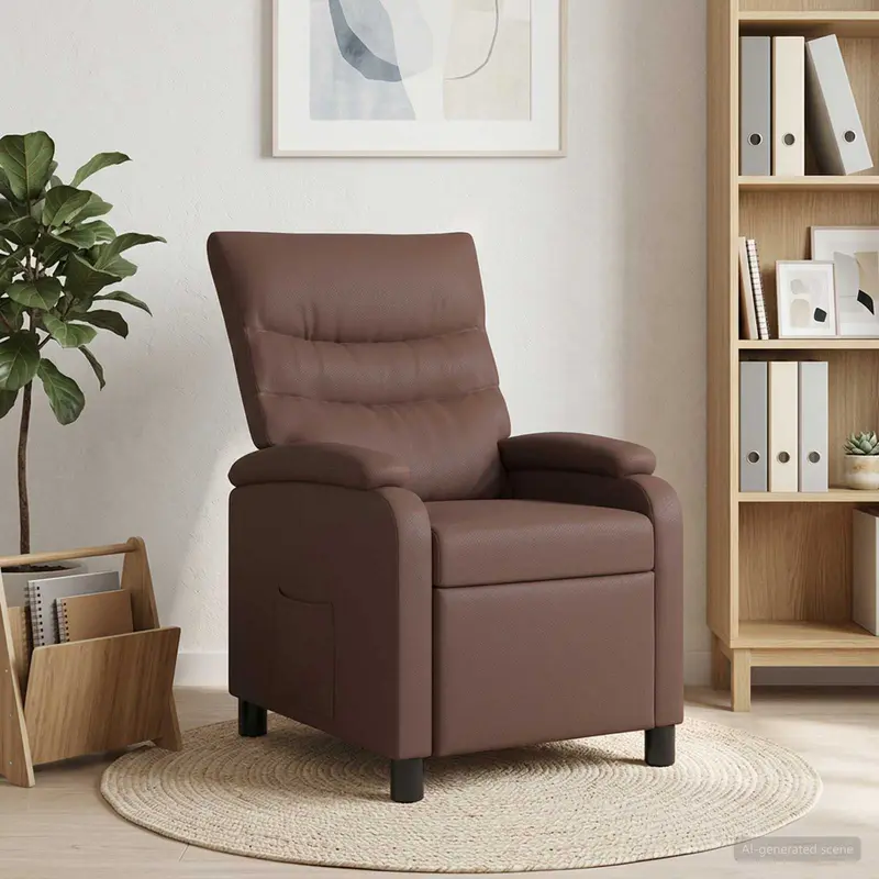 Vidaxl relaxfauteuil bruin kunstleer
