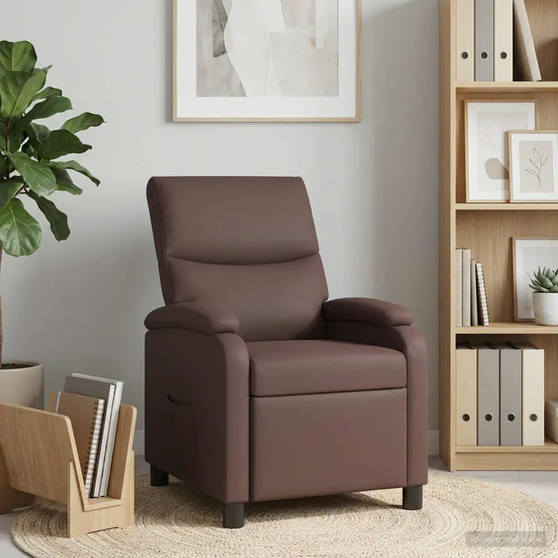 Vidaxl relaxfauteuil bruin kunstleer