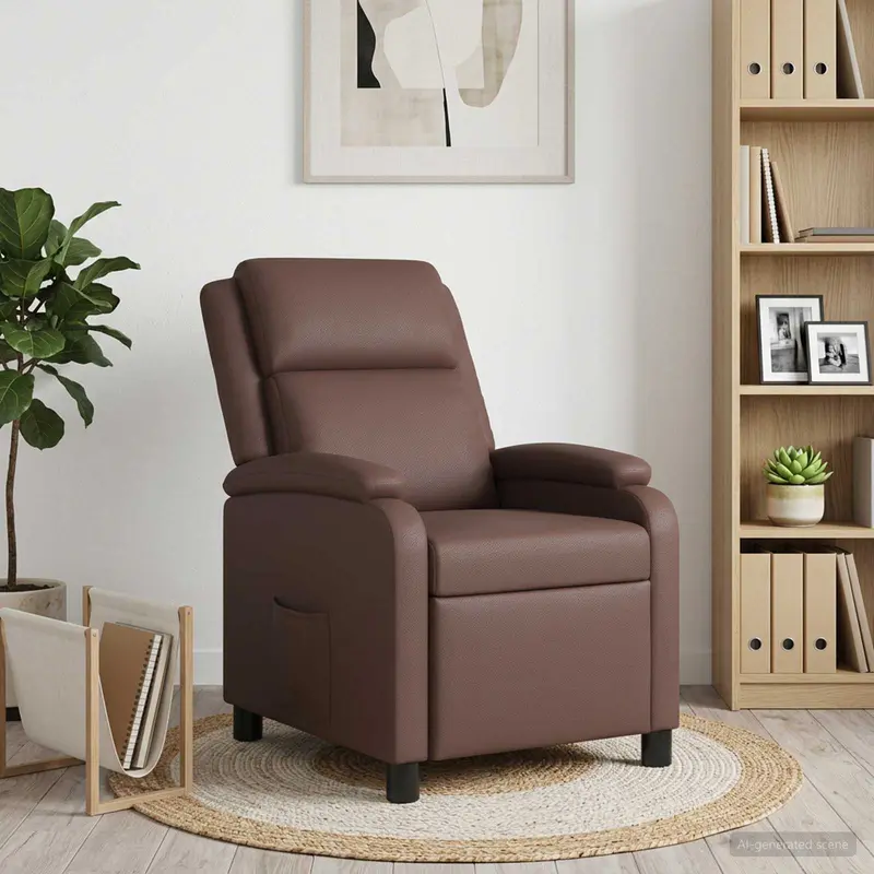 Vidaxl relaxfauteuil bruin kunstleer