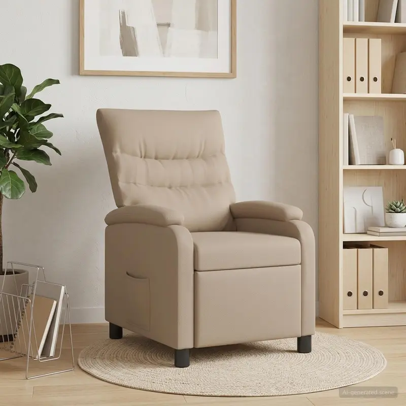 Vidaxl relaxfauteuil cappuccino kunstleer