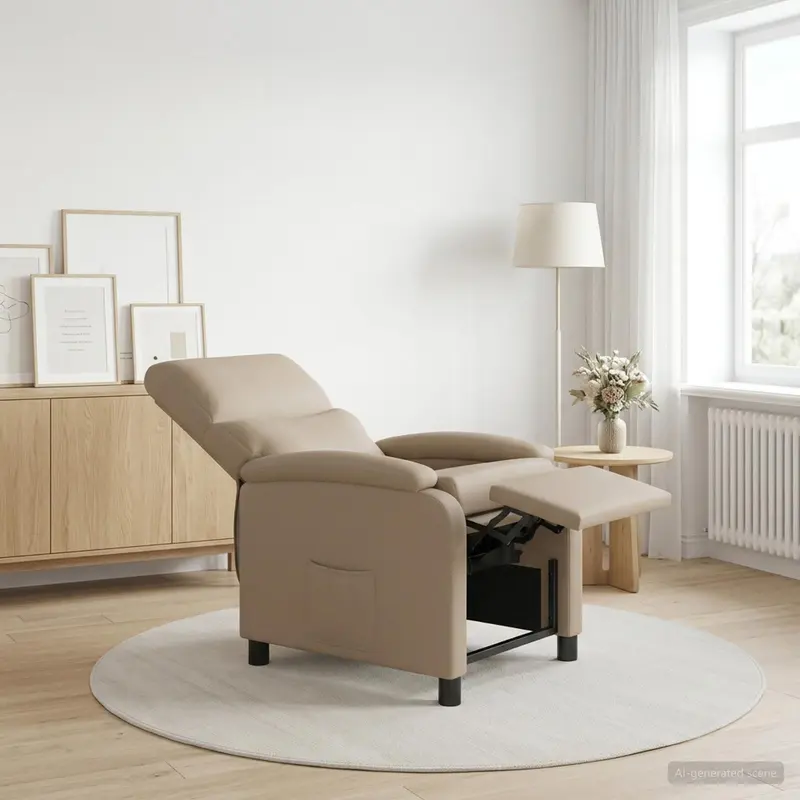 Vidaxl relaxfauteuil cappuccino kunstleer