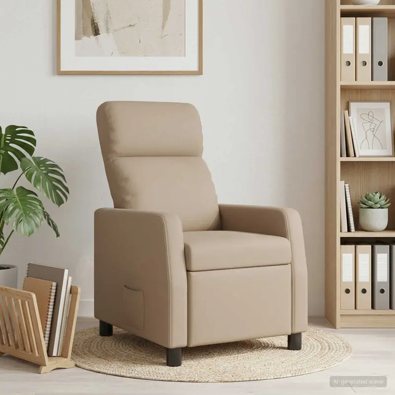 Vidaxl relaxfauteuil cappuccino kunstleer