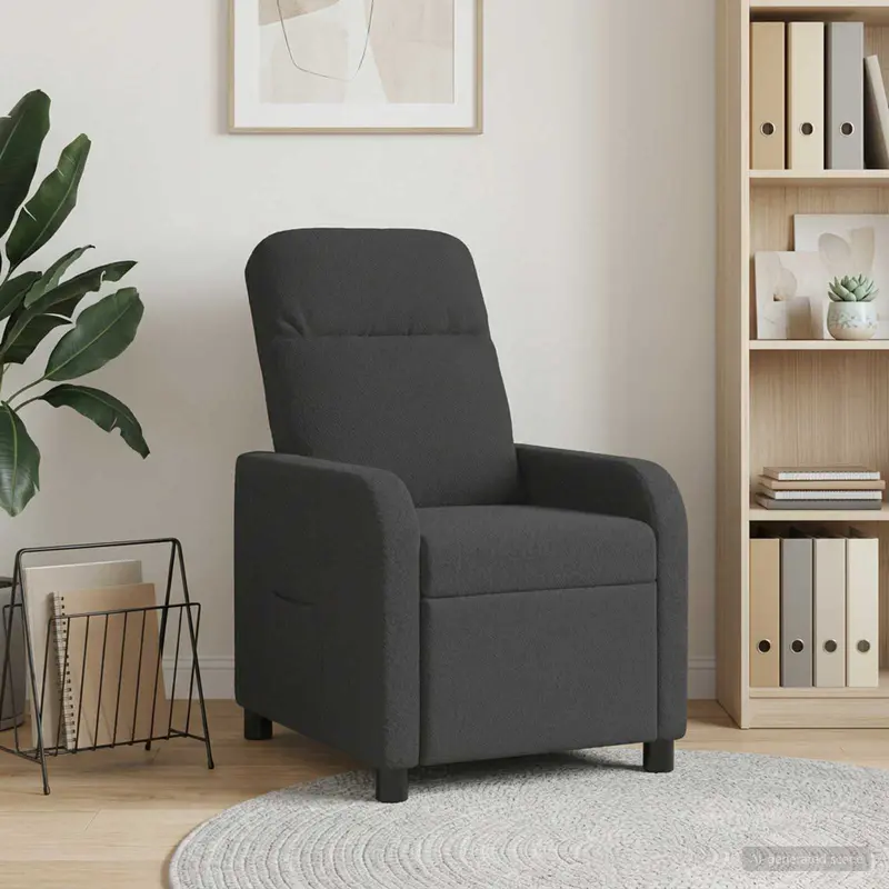 Vidaxl relaxfauteuil donkergrijs bouclé