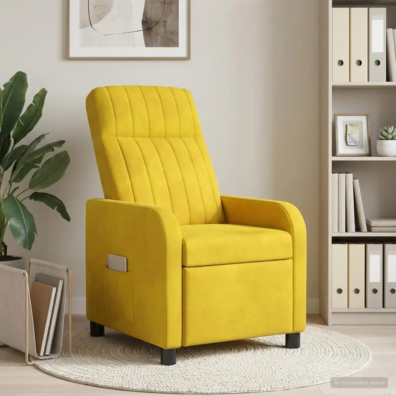 Vidaxl relaxfauteuil geel fluweel