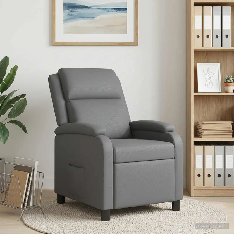 Vidaxl relaxfauteuil grijs kunstleer