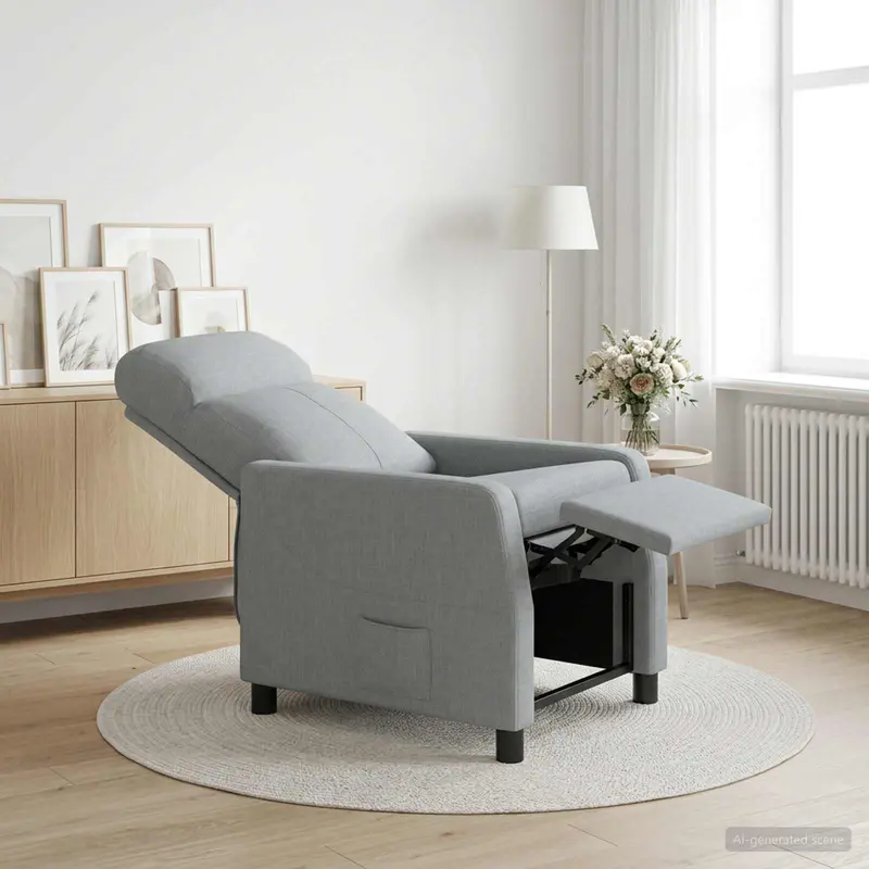 Vidaxl relaxfauteuil lichtgrijs stof
