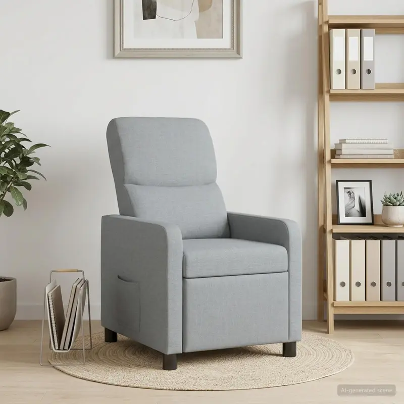 Vidaxl relaxfauteuil lichtgrijs stof