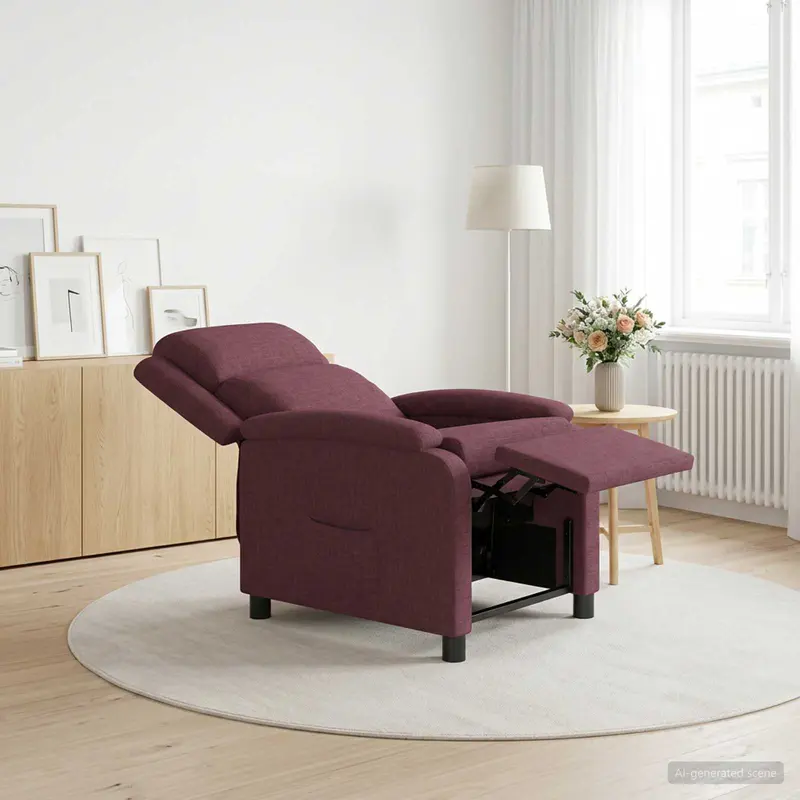 Vidaxl relaxfauteuil paars stof