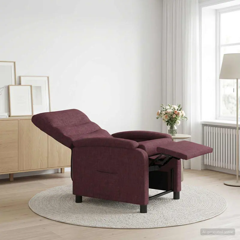 Vidaxl relaxfauteuil paars stof