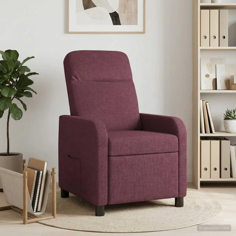 Vidaxl relaxfauteuil paars stof