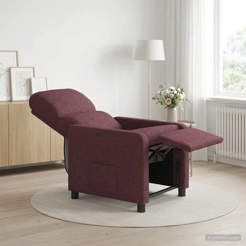 Vidaxl relaxfauteuil paars stof