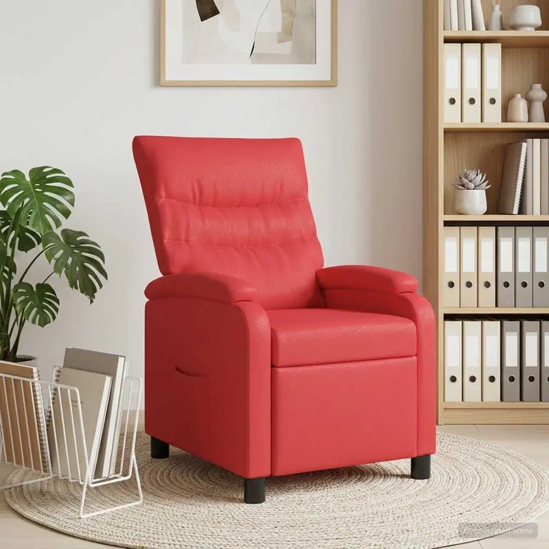 Vidaxl relaxfauteuil rood kunstleer