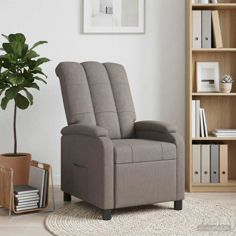 Vidaxl relaxfauteuil taupe stof